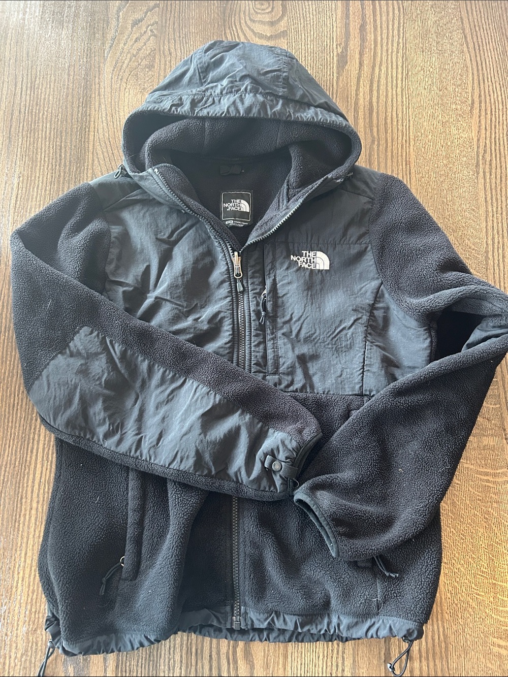 The North Face Black Hooded Fleece and Wind Panel Jacket